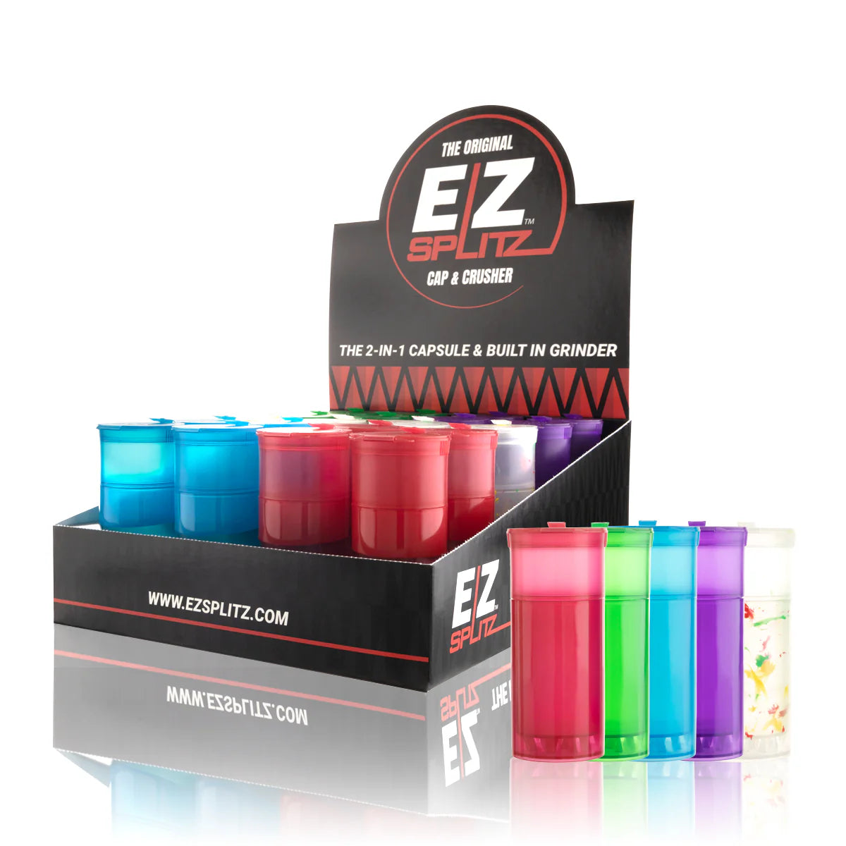Cap & Crusher Pop Top Bottle + Built-in Grinder