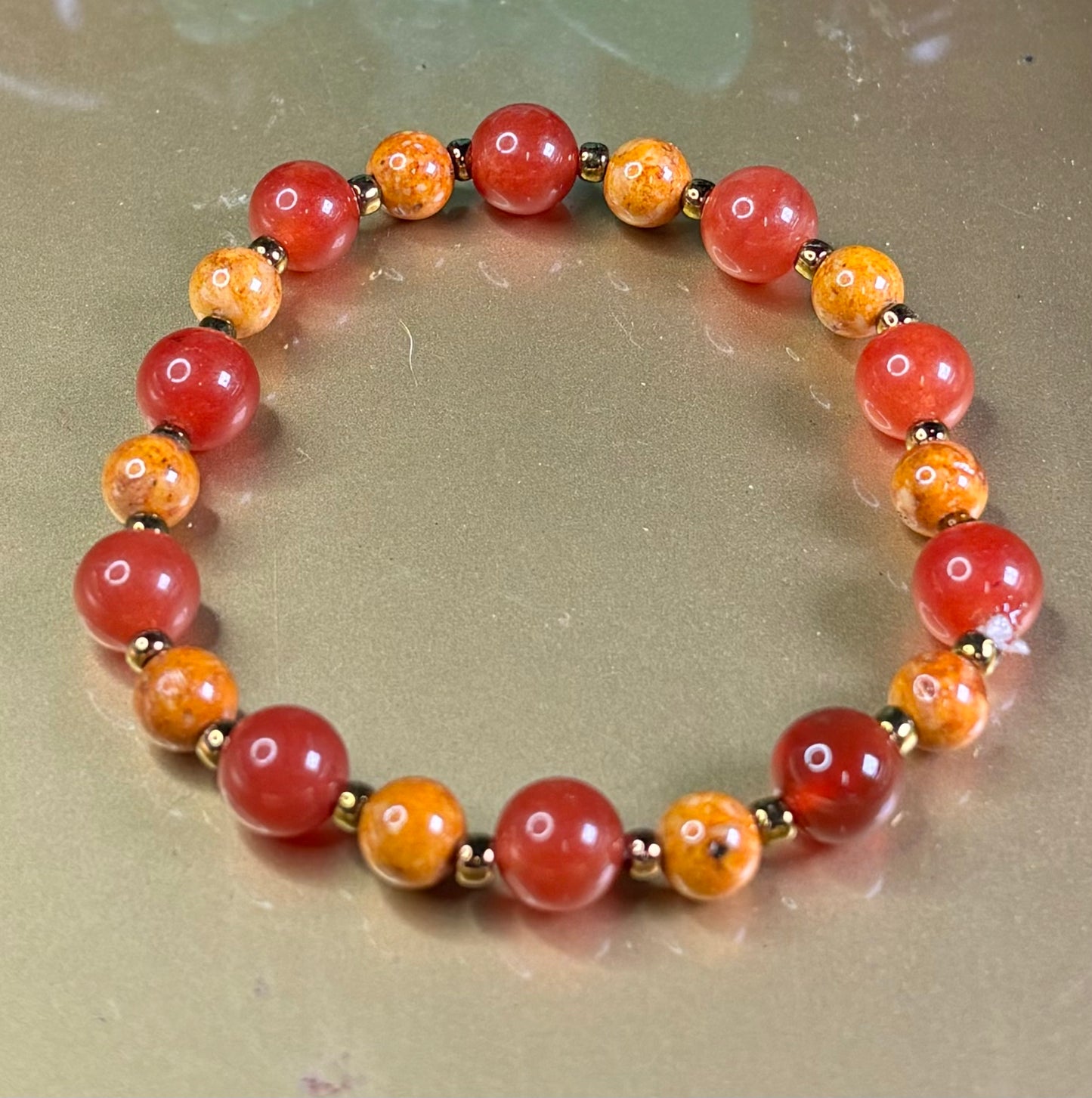 Carnelian + Jasper Energy Bracelet