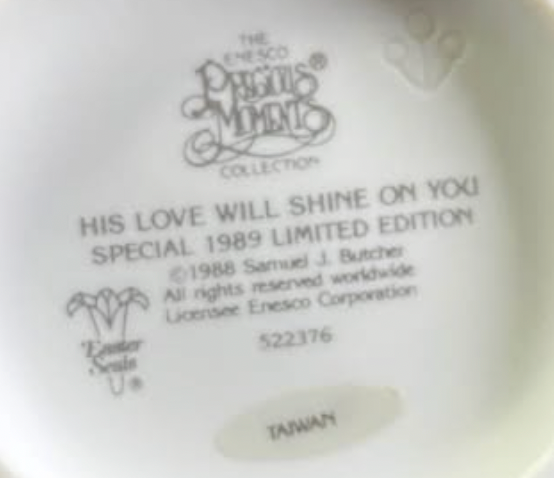 Precious Moments Figurine – His Love Will Shine on You (1989 Limited Edition)