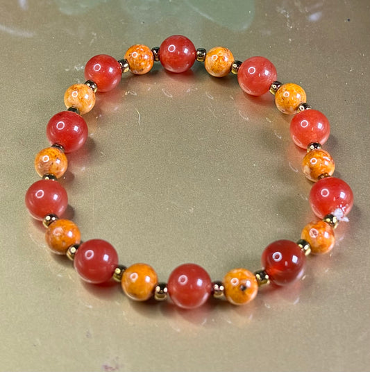 Carnelian + Jasper Energy Bracelet