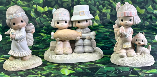 Precious Moments Jonathan & David “Harvest of Love” 3-Piece Thanksgiving Bundle