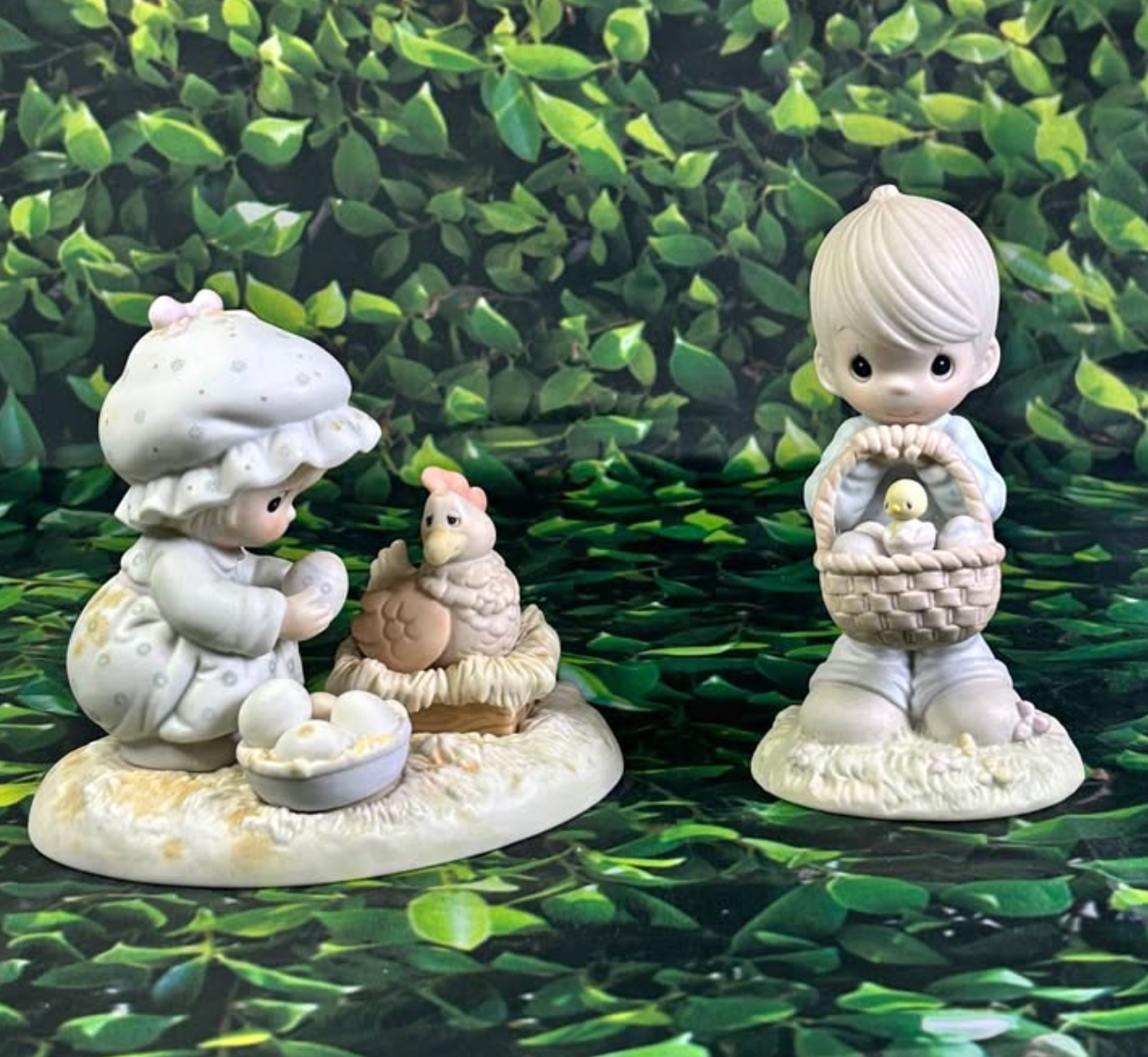 Precious Moments “Eggspecially for You” & “Wishing You a Basket Full of Blessings” – Set of 2